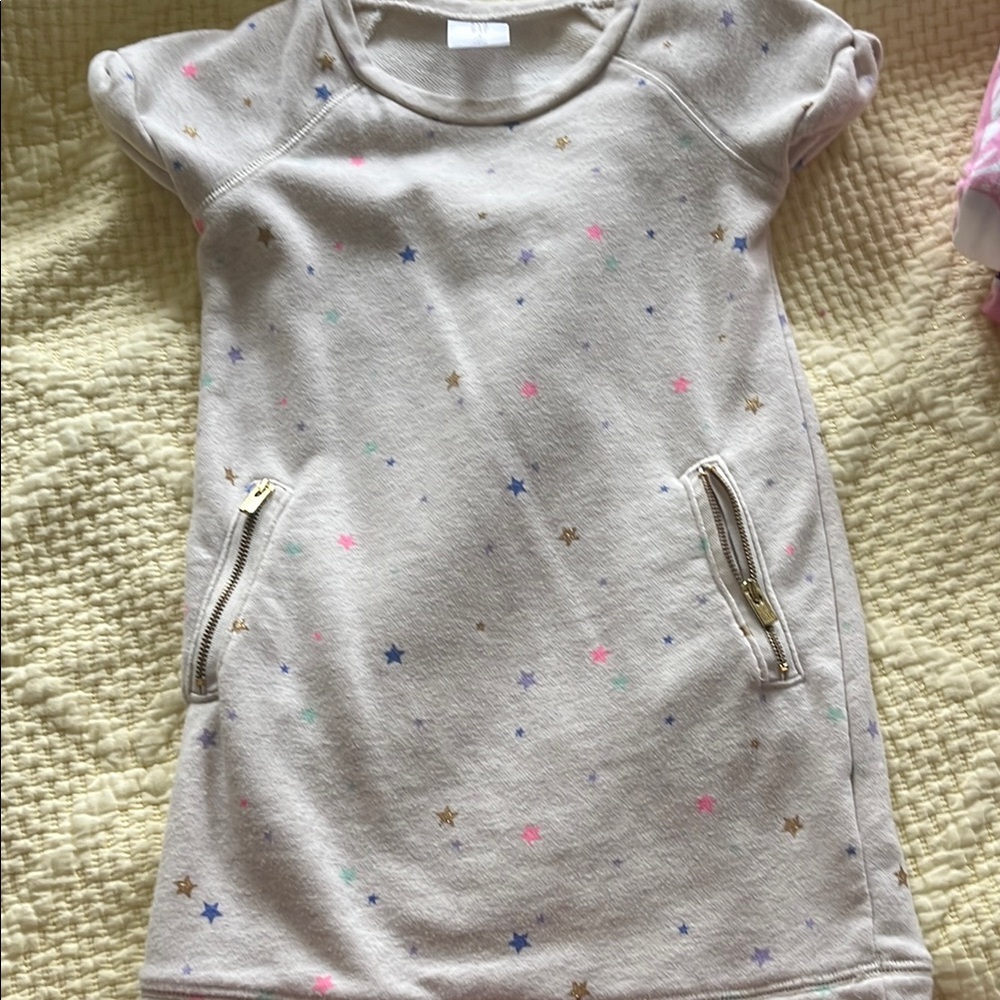 Starry Kids Dress with Zipper Pockets